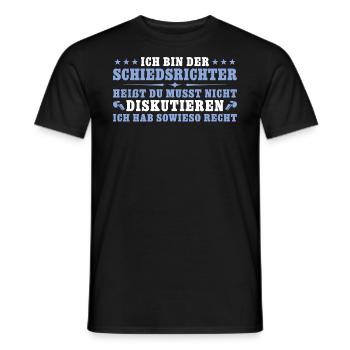 Du musst nicht diskutieren Schiedsrichter - Männer T-Shirt - Schwarz - Vorne - AI Model Male 178 light (178cm)