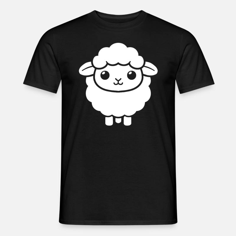 Lamm - Männer T-Shirt - Schwarz