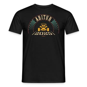 Abitur 2025 (Abiturient / Abi / Zieleinfahrt / 4C) - Männer T-Shirt - Schwarz - Vorne - AI Model Male 178 light (178cm)