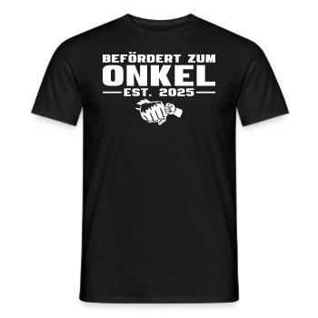 Befördert zum Onkel Babyparty 2025 - Männer T-Shirt - Schwarz - Vorne - AI Model Male 178 light (178cm)