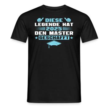 Master Abschluss Bestandenes Studium 2025 - Männer T-Shirt - Schwarz - Vorne - AI Model Male 178 light (178cm)