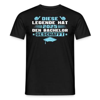 Studium bestanden Bachelorprüfung Abschluss 2025 - Männer T-Shirt - Schwarz - Vorne - AI Model Male 178 light (178cm)