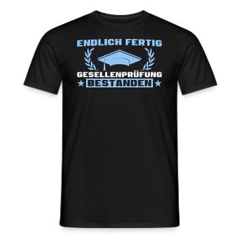 Gesellenprüfung bestanden Ausbildung Abschluss - Männer T-Shirt - Schwarz - Vorne - AI Model Male 178 light (178cm)