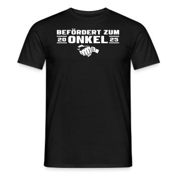 Zum Onkel 2025 befördert Babyparty - Männer T-Shirt - Schwarz - Vorne - AI Model Male 178 light (178cm)