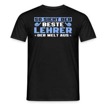 Bester Lehrer der Welt Lehrkraft - Männer T-Shirt - Schwarz - Vorne - AI Model Male 178 light (178cm)