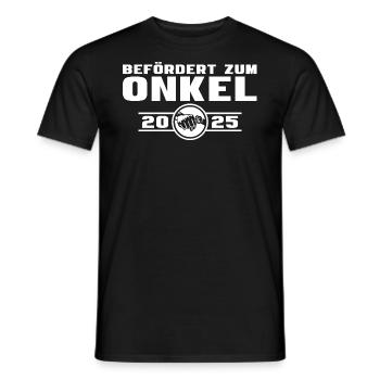 Befördert zum Onkel 2025 Babyparty - Männer T-Shirt - Schwarz - Vorne - AI Model Male 178 light (178cm)
