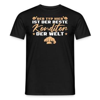 Zuckerbäcker Bester Konditor Geschenkidee - Männer T-Shirt - Schwarz - Vorne - AI Model Male 178 light (178cm)