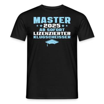 Master 2025 Abschlussprüfung Studium - Männer T-Shirt - Schwarz - Vorne - AI Model Male 178 light (178cm)