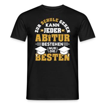 Abitur Abi Abschluss bestanden Abiturient Geschenk - Männer T-Shirt - Schwarz - Vorne - AI Model Male 178 light (178cm)