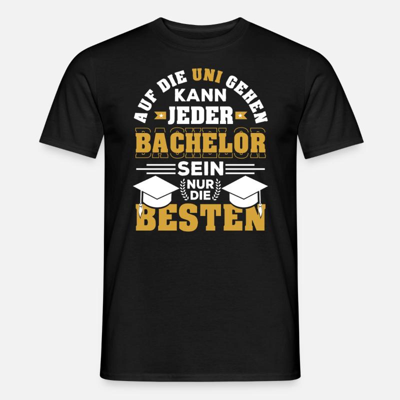 Bachelor Abschluss geschafft Uni Student Geschenk - Männer T-Shirt - Schwarz