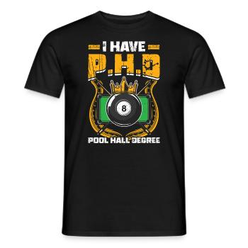 Billard, j’ai un diplôme de salle de billard - T-shirt homme - noir - Devant - AI Model Male 178 light (178cm)