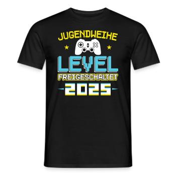 Youth Consecration 2025 Girl Boy - Men's T-Shirt - black - Front - AI Model Male 178 light (178cm)