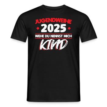 Youth Consecration 2025 Girl Boy - Men's T-Shirt - black - Front - AI Model Male 178 light (178cm)