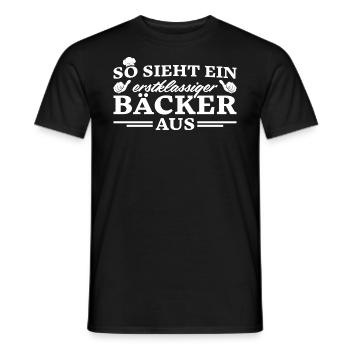 Bäckermeister Erstklassiger Bäcker - Männer T-Shirt - Schwarz - Vorne - AI Model Male 178 light (178cm)