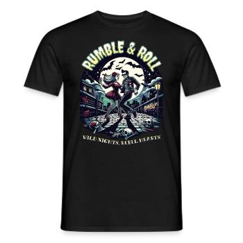 Horror - Rumble & Roll - Men's T-Shirt - black - Front - AI Model Male 178 light (178cm)