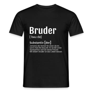Bruder Definition - Männer T-Shirt - Schwarz - Vorne - AI Model Male 178 light (178cm)