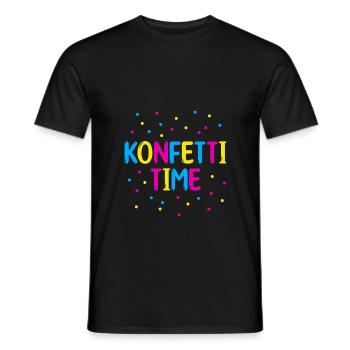Konfetti time - Männer T-Shirt - Schwarz - Vorne - AI Model Male 178 light (178cm)