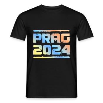 Prag 2024 Bunt - Männer T-Shirt - Schwarz - Vorne - AI Model Male 178 light (178cm)