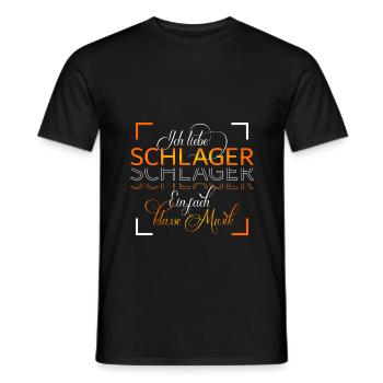 J’adore Schlager - T-shirt homme - noir - Devant - AI Model Male 178 light (178cm)