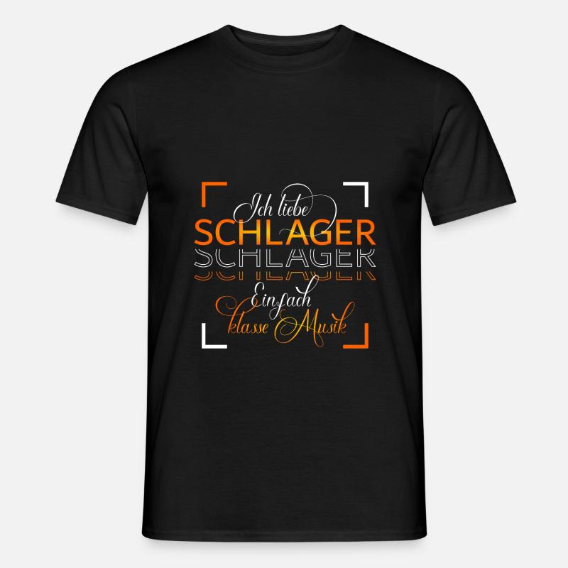 Ich liebe Schlager - Männer T-Shirt - Schwarz