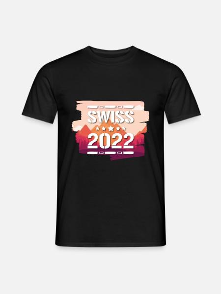 Swiss 2022 - Männer T-Shirt - Schwarz