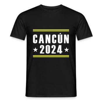 Cancún 2024 - T-shirt homme - noir - Devant - AI Model Male 178 light (178cm)