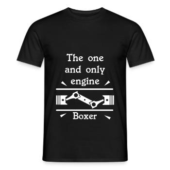 Boxer un et unique - T-shirt homme - noir - Devant - AI Model Male 178 light (178cm)