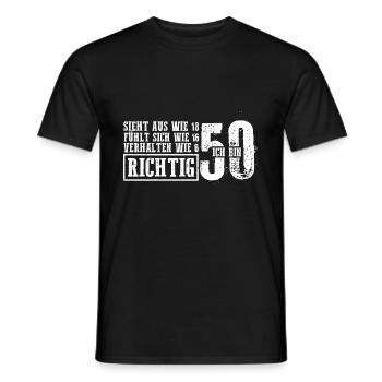 Sieht aus wie 18 fühlt sich wie 16 verhalten wie 6 - Männer T-Shirt - Schwarz - Vorne - AI Model Male 178 light (178cm)