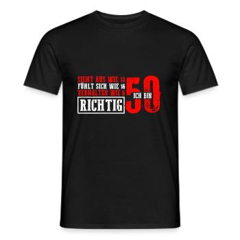 Sieht aus wie 18 fühlt sich wie 16 verhalten wie 6 - Männer T-Shirt - Schwarz - Vorne - AI Model Male 178 light (178cm)
