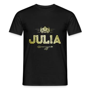 Julia - Männer T-Shirt - Schwarz - Vorne - AI Model Male 178 light (178cm)
