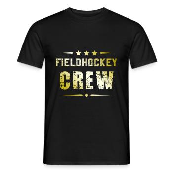 Fieldhockey Crew - Männer T-Shirt - Schwarz - Vorne - AI Model Male 178 light (178cm)