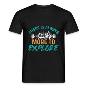 explore travel - Men's T-Shirt - black - Front - AI Model Male 178 light (178cm)