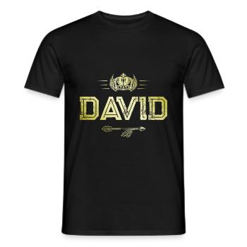 David - Men's T-Shirt - black - Front - AI Model Male 178 light (178cm)