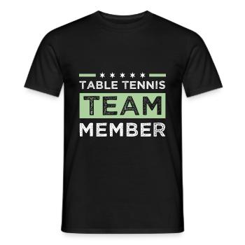 Table Tennis Team - Männer T-Shirt - Schwarz - Vorne - AI Model Male 178 light (178cm)