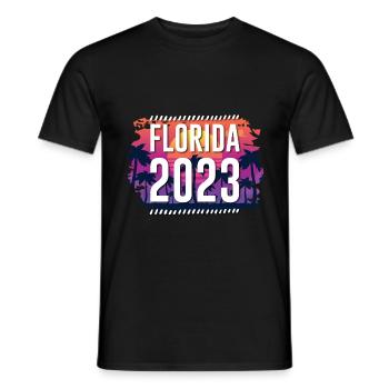 Florida 2023 - Men's T-Shirt - black - Front - AI Model Male 178 light (178cm)