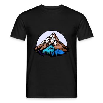 Symbole des montagnes des Alpes - T-shirt homme - noir - Devant - AI Model Male 178 light (178cm)
