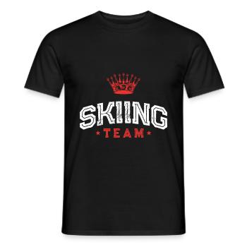 Équipe de ski - T-shirt homme - noir - Devant - AI Model Male 178 light (178cm)