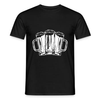 Bier Prost Party Biergläser - Männer T-Shirt - Schwarz - Vorne - AI Model Male 178 light (178cm)