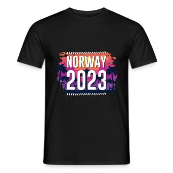 Norway 2023 - Männer T-Shirt - Schwarz - Vorne - AI Model Male 178 light (178cm)