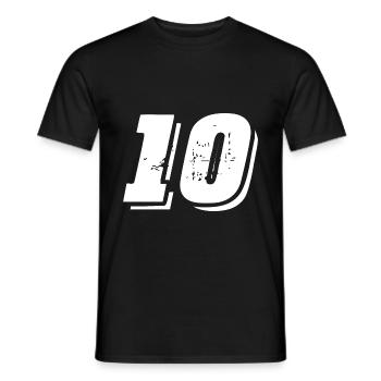 Symbole de 10 chiffres - T-shirt homme - noir - Devant - AI Model Male 178 light (178cm)