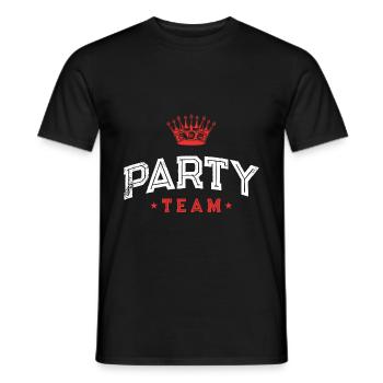 Party Team - Men's T-Shirt - black - Front - AI Model Male 178 light (178cm)