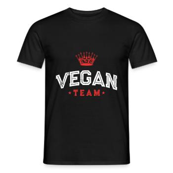 Vegan Team - Männer T-Shirt - Schwarz - Vorne - AI Model Male 178 light (178cm)