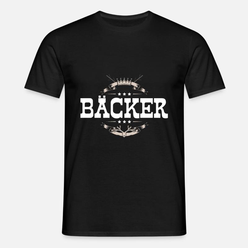 Bäcker Beruf - Männer T-Shirt - Schwarz