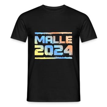 Malle 2024 Bunt - Männer T-Shirt - Schwarz - Vorne - AI Model Male 178 light (178cm)