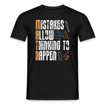 Math school mathematics study formula gift - Men's T-Shirt - black - Front - AI Model Male 178 light (178cm)
