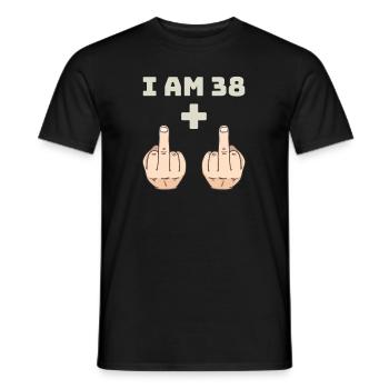 40th birthday Funny birthday present - Men's T-Shirt - black - Front - AI Model Male 178 light (178cm)
