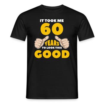 60th birthday gift birthday present - Men's T-Shirt - black - Front - AI Model Male 178 light (178cm)