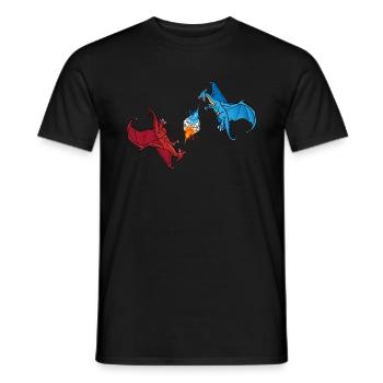 Dragon dice game fantasy - Men's T-Shirt - black - Front - AI Model Male 178 light (178cm)