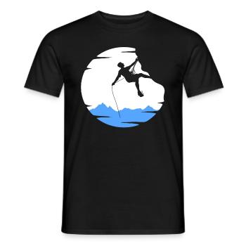 KLETTERN KLETTERER - Männer T-Shirt - Schwarz - Vorne - AI Model Male 178 light (178cm)