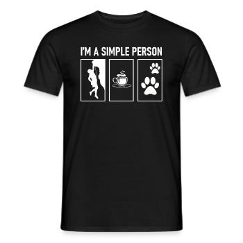 I am just climbing coffee and dogs - Men's T-Shirt - black - Front - AI Model Male 178 light (178cm)